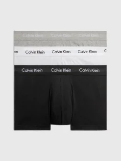 Calvin Klein 3 Pack Low Rise Trunks - Cotton Stretch Wicking