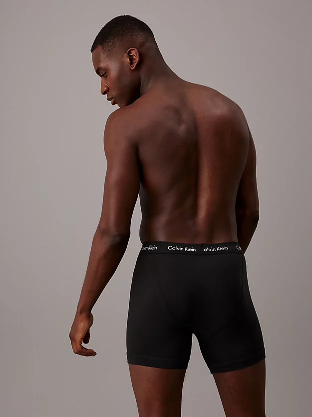 Calvin Klein 3 Pack Boxer Briefs - Cotton Stretch Wicking 5 Calvin Klein 3 Pack Boxer Briefs - Cotton Stretch Wicking - Image 3