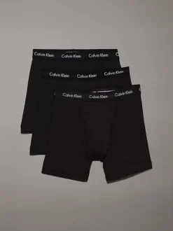 Calvin Klein 3 Pack Boxer Briefs - Cotton Stretch Wicking