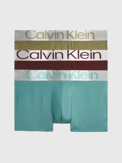 Calvin Klein 3 Pack Low Rise Trunks - Steel Micro