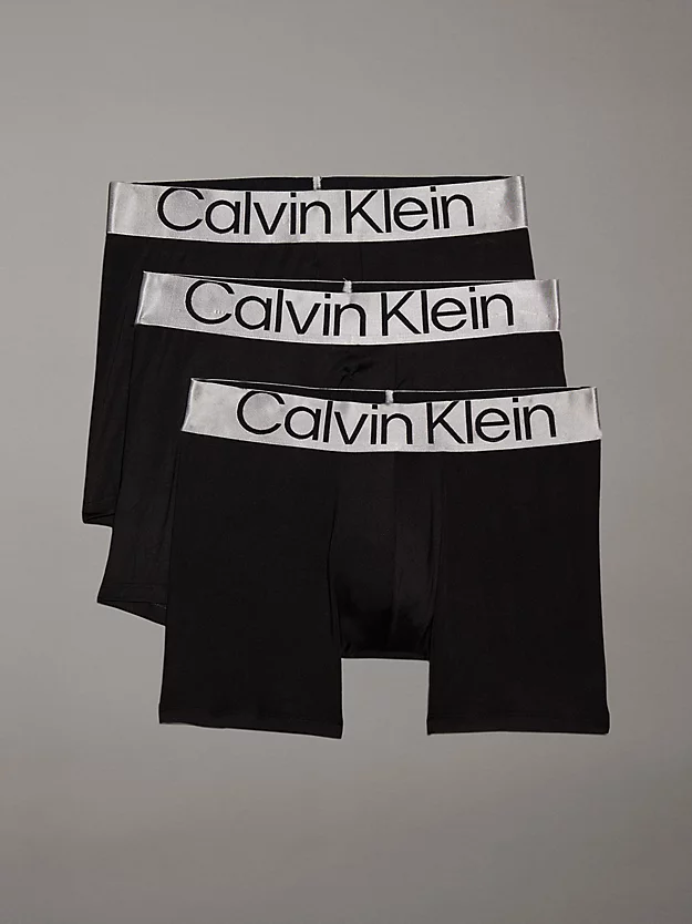Calvin Klein 3 Pack Boxer Briefs - Steel Micro 3 Calvin Klein 3 Pack Boxer Briefs - Steel Micro