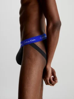 Calvin Klein 3 Pack Jock Straps - Cotton Stretch -Calvin Cloth Shop 000NB3363A H4X alternate3