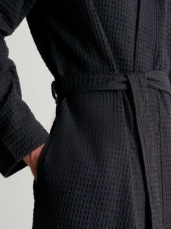 Calvin Klein Waffle Cotton Bathrobe -Calvin Cloth Shop 000NM2497E UB1 alternate4