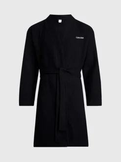 Calvin Klein Waffle Cotton Bathrobe -Calvin Cloth Shop 000NM2497E UB1 alternate5