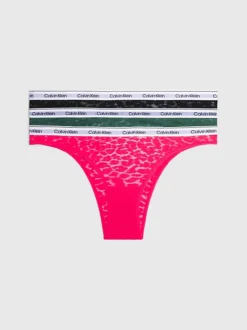 Calvin Klein 3 Pack Lace Brazilian Briefs