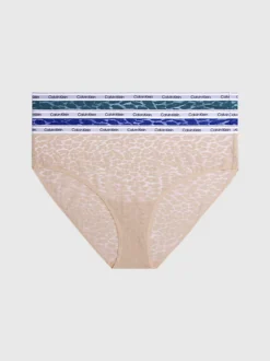 Calvin Klein Plus Size 3 Pack Lace Bikini Briefs