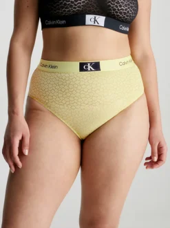 Calvin Klein Lace High Waisted Bikini Briefs - CK96 -Calvin Cloth Shop 000QF7177E 9LD alternate2