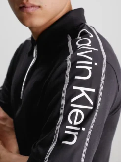 Calvin Klein Zip Polo Shirt -Calvin Cloth Shop 00GMF3K140 BAE alternate3