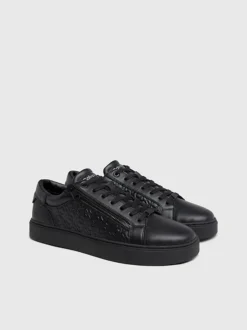 Calvin Klein Leather Logo Trainers -Calvin Cloth Shop HM0HM01188 0GL alternate1