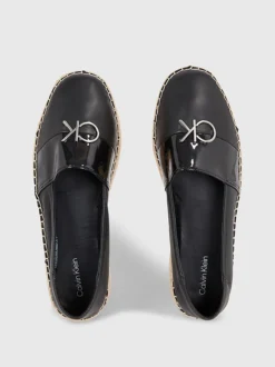 Calvin Klein Leather Espadrilles -Calvin Cloth Shop HW0HW01619 BEH alternate2