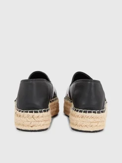 Calvin Klein Leather Espadrilles -Calvin Cloth Shop HW0HW01619 BEH alternate3