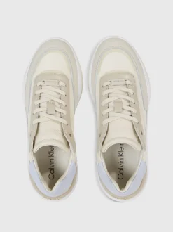 Calvin Klein Leather Platform Wedge Trainers -Calvin Cloth Shop HW0HW01647 0IO alternate2