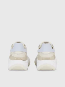 Calvin Klein Leather Platform Wedge Trainers -Calvin Cloth Shop HW0HW01647 0IO alternate3