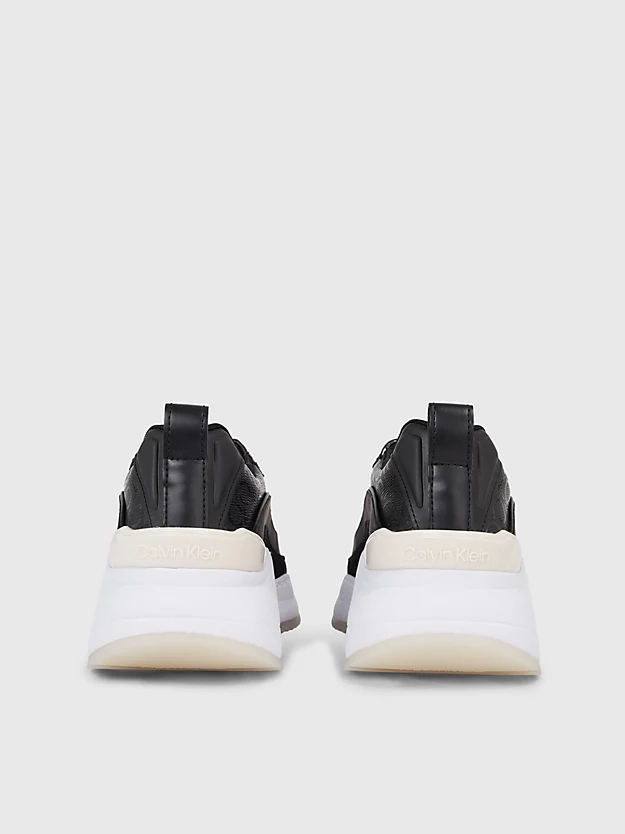 Calvin Klein Faux Leather Wedge Trainers 6 Calvin Klein Faux Leather Wedge Trainers - Image 4