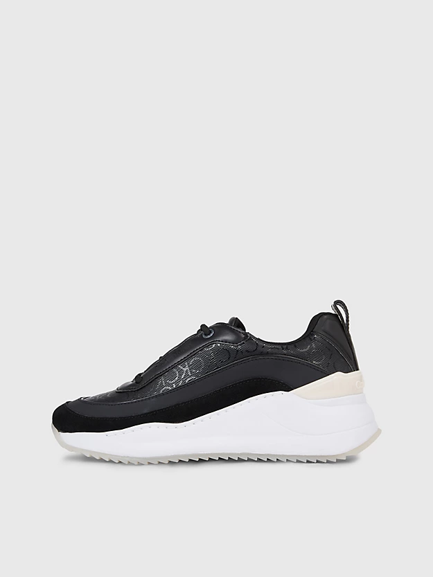 Calvin Klein Faux Leather Wedge Trainers 8 Calvin Klein Faux Leather Wedge Trainers - Image 6