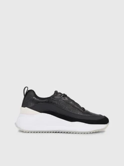 Calvin Klein Faux Leather Wedge Trainers