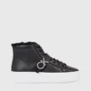 Calvin Klein Leather High-Top Platform Trainers -Calvin Cloth Shop HW0HW01667 BEH main