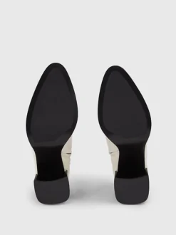 Calvin Klein Leather Heeled Ankle Logo Boots -Calvin Cloth Shop HW0HW01701 ACG alternate4