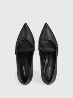 Calvin Klein Leather Logo Pumps -Calvin Cloth Shop HW0HW01737 BEH alternate2