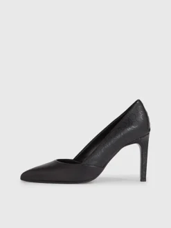 Calvin Klein Leather Logo Pumps -Calvin Cloth Shop HW0HW01737 BEH alternate5