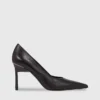 Calvin Klein Leather Stiletto Pumps -Calvin Cloth Shop HW0HW01761 BEH main