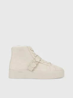 Calvin Klein Suede High-Top Platform Trainers