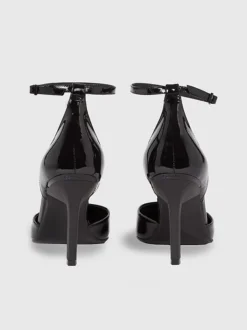 Calvin Klein Patent Leather Stiletto Pumps -Calvin Cloth Shop HW0HW01826 BEH alternate3