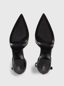 Calvin Klein Patent Leather Stiletto Pumps -Calvin Cloth Shop HW0HW01826 BEH alternate4