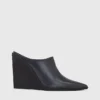 Calvin Klein Leather Wedge Mules -Calvin Cloth Shop HW0HW01832 BEH main