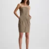 Calvin Klein Cotton Canvas Button-Through Dress