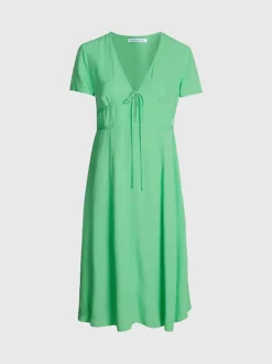 Calvin Klein Crepe Short Sleeve Midi Dress -Calvin Cloth Shop J20J221140 L1C alternate5