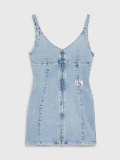 Calvin Klein Denim Zip Up Mini Dress -Calvin Cloth Shop J20J221502 1AA alternate5