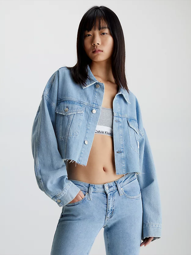 Calvin Klein Relaxed Cropped Denim Jacket 4 Calvin Klein Relaxed Cropped Denim Jacket - Image 2