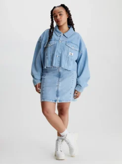 Calvin Klein Relaxed Cropped Denim Jacket 14 Calvin Klein Relaxed Cropped Denim Jacket -Calvin Cloth Shop J20J221506 1AA alternate4