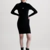 Calvin Klein Slim Ribbed Roll Neck Dress