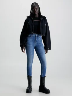 Calvin Klein High Rise Super Skinny Ankle Jeans -Calvin Cloth Shop J20J221773 1BJ alternate4