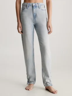 Calvin Klein Button Hem Mom Jeans