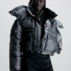Calvin Klein Liquid Metal Hooded Puffer Jacket -Calvin Cloth Shop J20J221878 0GK main