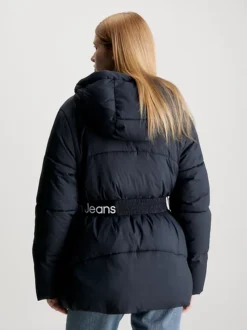 Calvin Klein Nylon Belted Puffer Jacket -Calvin Cloth Shop J20J221896 BEH alternate2