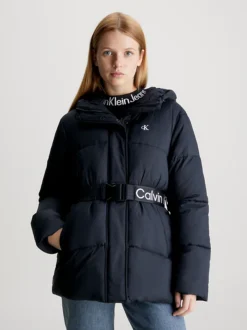 Calvin Klein Nylon Belted Puffer Jacket