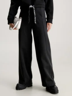Calvin Klein Logo Tape Wide Leg Joggers