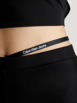 Calvin Klein Strap Detail Flared Jersey Trousers 9 Calvin Klein Strap Detail Flared Jersey Trousers -Calvin Cloth Shop J20J221919 BEH alternate2