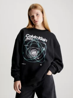 Calvin Klein Printed Boyfriend Sweatshirt
