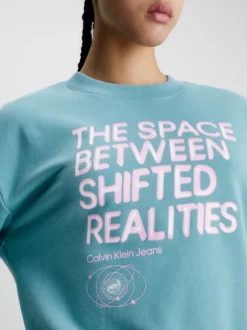 Calvin Klein Cotton Printed Sweatshirt -Calvin Cloth Shop J20J221943 CAX alternate2