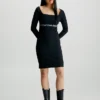 Calvin Klein Milano Jersey Logo Tape Dress -Calvin Cloth Shop J20J221989 BEH main
