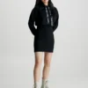 Calvin Klein Logo Tape Hooded Sweatshirt Dress -Calvin Cloth Shop J20J221991 BEH main