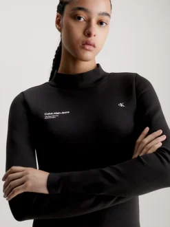 Calvin Klein Slim Cotton Jersey Midi Dress -Calvin Cloth Shop J20J221996 BEH alternate3