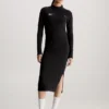 Calvin Klein Slim Cotton Jersey Midi Dress 2 Calvin Klein Slim Cotton Jersey Midi Dress -Calvin Cloth Shop J20J221996 BEH main
