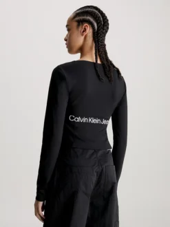 Calvin Klein Milano Jersey Long Sleeve Top 10 Calvin Klein Milano Jersey Long Sleeve Top -Calvin Cloth Shop J20J222013 BEH alternate2