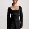 Calvin Klein Milano Jersey Long Sleeve Top -Calvin Cloth Shop J20J222013 BEH main